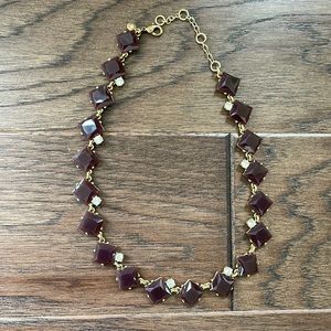 Maroon + gold necklace